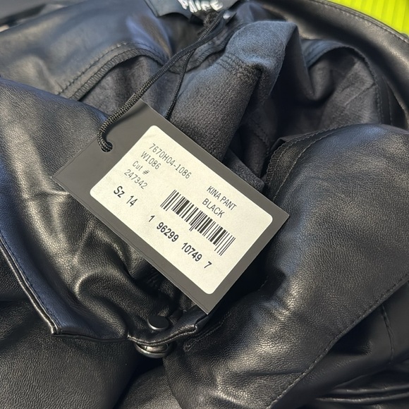 Paige Kina Tie Waist Ankle Straight Leg Faux Leather Pants size 14 - Picture 5 of 5